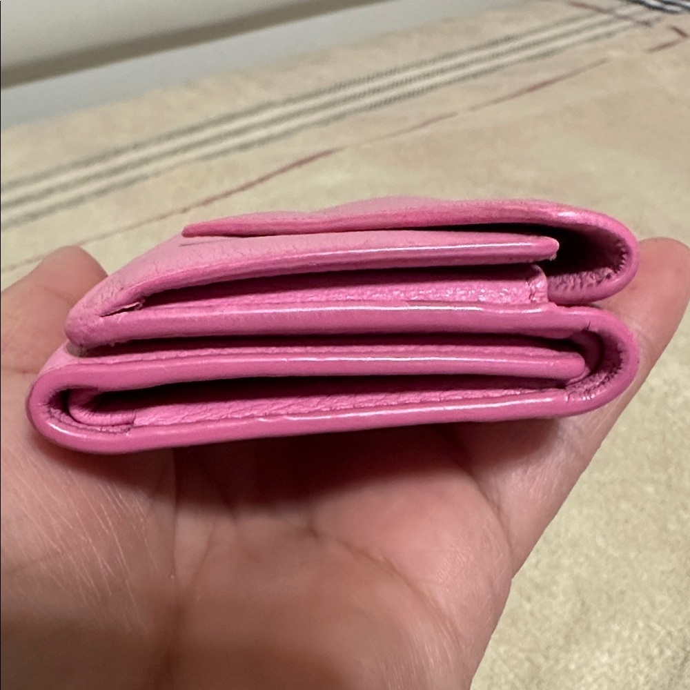 Balenciaga Pink Tri-Fold Compact Wallet - Picture 5 of 12